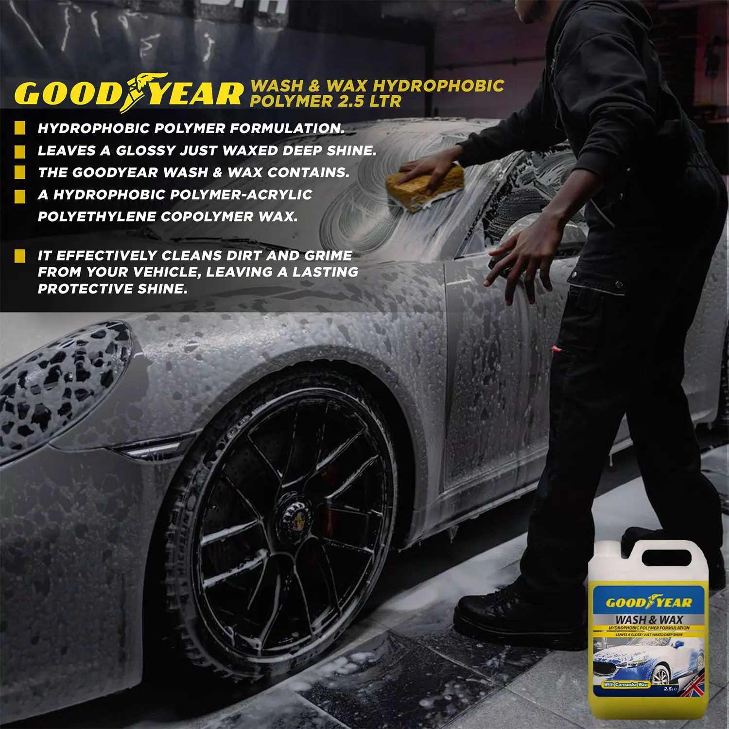 Goodyear Wash & Wax Shampoo 2.5 Litres